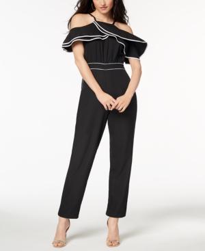 Xoxo Juniors' Ruffled Cold-shoulder Jumpsuit