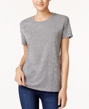 Rebellious One Juniors' Embellished T-shirt