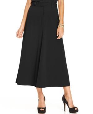 Grace Elements Skirt, A-line Button-tab Midi