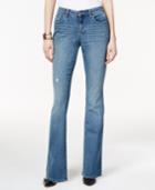 Style & Co. Ripped Sea Glass Wash Curvy-fit Flared Jeans, Only At Macy's
