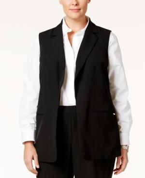 Calvin Klein Plus Size Open-front Vest