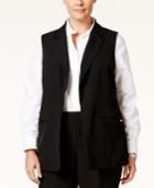 Calvin Klein Plus Size Open-front Vest