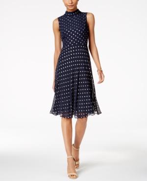 Taylor Dot-print Tie-back Dress