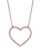 Kate Spade New York Rose Gold-tone Pave Heart Pendant Necklace, 17 + 3 Extender