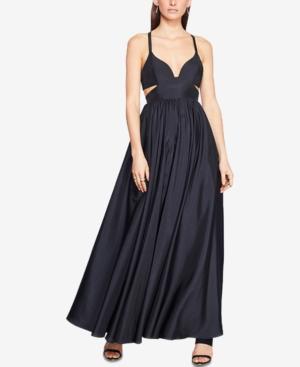 Fame And Partners Cross-back Dress With Full Skirt