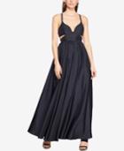 Fame And Partners Cross-back Dress With Full Skirt