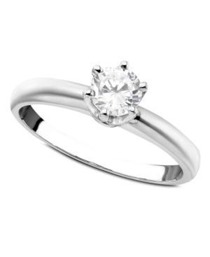Engagement Ring, Ideal Cut Diamond (1/2 Ct. T.w.) And Platinum