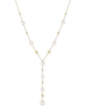 Effy Cultured Freshwater Pearl (5, 6, & 7mm) Lariat Necklace In 14k Gold