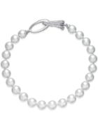 Danori Silver-tone Imitation Pearl & Pave Link Bracelet, Created For Macy's