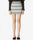 Avec Les Filles Patterned Moto Skirt