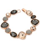 Kenneth Cole New York Rose Gold-tone Multi-stone Flex Bracelet
