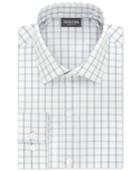 Kenneth Cole Reaction Men's Slim-fit Techni-cole Stretch Performance Stream Check Dress Shirt