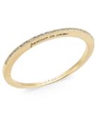 Kate Spade New York Gold-tone Cubic Zirconia Engraved Hinged Bangle Bracelet