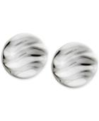 Nambe Rippled Disc Stud Earrings In Sterling Silver, Only At Macy's