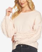 1.state Fringed-sleeve Sweater