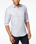 Tasso Elba Men's Marled 100% Linen Long-sleeve Shirt, Only At Macy's