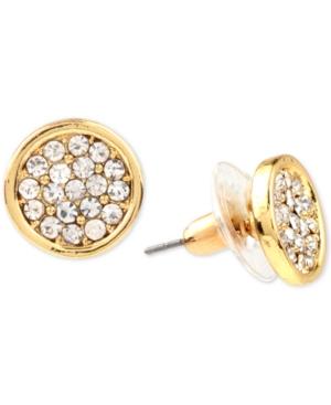 Charter Club Gold-tone Pave Disc Stud Earrings, Created For Macy's