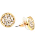 Charter Club Gold-tone Pave Disc Stud Earrings, Created For Macy's