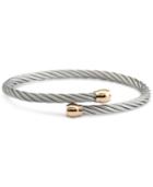 Charriol Two-tone Cable Bypass Bangle Bracelet In Pvd Stainless Steel & Rose Gold-tone