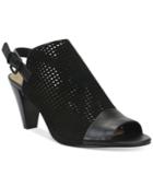 Tahari Eloise Perforated Peep-toe Slingback Sandals Women's Shoes