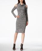 Bar Iii Heathered Cold-shoulder Sweater Dress, Only At Macy's