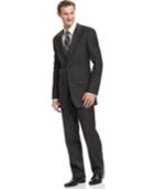 Alfani Suit Charcoal Trio With Extra Pant, Only At Macy's
