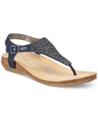 Bandolino Herby Embellished Thong Wedge Sandals Women's Shoes