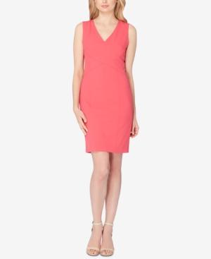 Tahari Asl Crossover Sheath Dress