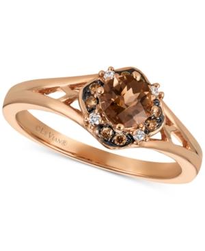 Le Vian Chocolate Quartz (1/3 Ct. T.w.) & Diamond Accent Ring In 14k Rose Gold
