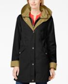 Jones New York Petite Water-resistant Hooded A-line Rain Coat