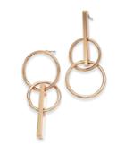 Inc International Concepts Gold-tone Circle Drop Mismatch Earrings, Created For Macy's