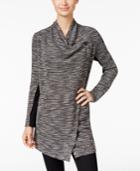 Style & Co. Mixed-media Cascade-lapel Jacket, Only At Macy's