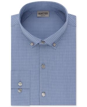 Kenneth Cole Reaction Men's Techni-cole Slim-fit Flex Collar Stretch Blue Dawn Broadcloth Dress Shirt