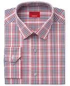 Alfani Men's Slim-fit Stretch Red Optic Check Dress Shirt, Only At Macy's