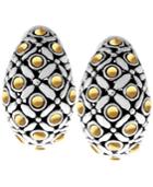 The Eclipse Signature Sterling Silver Earrings Embellished By 18k Gold Accents Dots