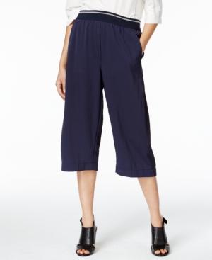 Dkny Pull-on Cropped Wide-leg Pants
