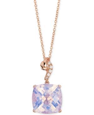 Le Vian Lavender Quartz (5-9/10 Ct. T.w.) And Diamond Accent Pendant Necklace In 14k Rose Gold