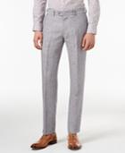 Bar Iii Light Gray Chambray Slim-fit Pants, Created For Macy's