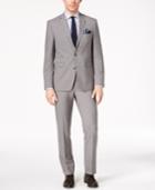 Vince Camuto Men's Slim-fit Stretch Gray Solid Suit
