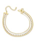 Thalia Sodi Gold-tone Crystal Three-row Choker Necklace, Only At Macy's