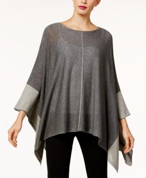 Eileen Fisher Colorblocked Poncho Sweater, Created For Macy's