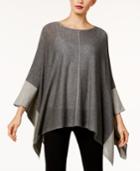 Eileen Fisher Colorblocked Poncho Sweater, Created For Macy's
