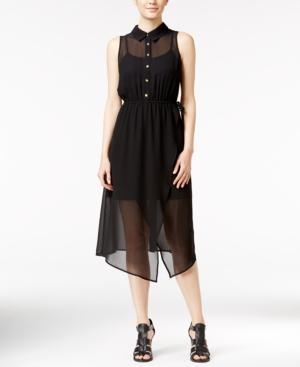 Kensie Illusion Chiffon Shirtdress