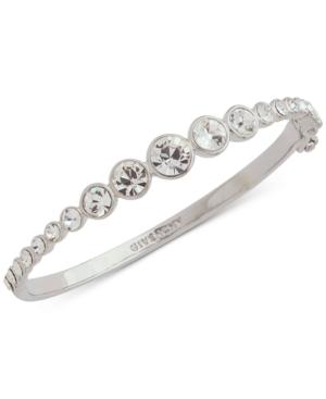 Givenchy Graduated Crystal Hinged Oval Bangle Bracelet
