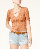 American Rag Juniors' Floral-print Cropped Top, Only At Macy's