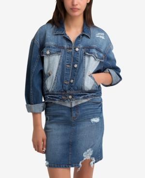 Jordache Suzanne Cotton Two-tone Denim Jacket
