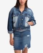Jordache Suzanne Cotton Two-tone Denim Jacket