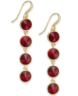 Charter Club Bezel-set Crystal Linear Earrings, Only At Macy's