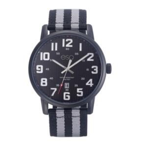 Men's Esq0260 Black Ip Stainless Steel Watch, Black Dial, Matching Nato Strap