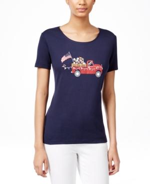 Karen Scott Petite Truck Graphic T-shirt, Only At Macy's
